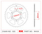 Sprocket Rear -B4028-46 JTR478 Afam 16606 CHT2102
