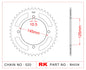 Sprocket Rear RK-B4034-41 JTR857 Afam 12505