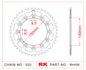 Sprocket Rear RK-B4406-47 JTR245/2 AFAM 12323 8.5mm mount holes
