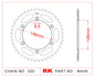 Sprocket Rear RK-B4426-41 JTR808 Afam 14203