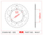 Sprocket Rear RK-B4427-44 JTR487 Afam 16600