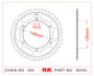 Sprocket Rear RK-B4453-37 JTR1490 Afam 16404