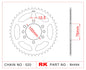 Sprocket Rear RK-B4484-37 JTR1825 Afam 14313