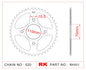 Sprocket Rear RK-B4501-44 JTR248 Afam 10310