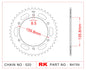 Sprocket Rear RK-B4759-49 JTR005 Afam 35304