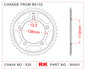 Sprocket Rear RK-B5005-41 JTR1304 Afam 10613