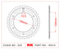 Sprocket Rear RK-B5010-45 JTR1307 Afam 10617