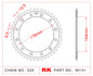 Sprocket Rear RK-B5132-44 (was B5151-44) JTR1346 Afam 10628