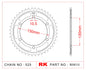 Sprocket Rear RK-B5610-39 JTR300 Afam 12606