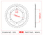 Sprocket Rear RK-B5623-40 JTR312 Afam 10602