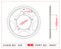 Sprocket Rear RK-B5627-42 JTR702 Afam 35802