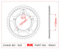 Sprocket Rear RK-B5643-44 JTR7 Afam 164800