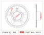 Sprocket Rear RK B5673-42 JTR 1331-42 525 pitch 12.5mm mount holes