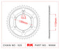 Sprocket Rear RK-B5898-45 JTR1876 Afam 12815 Sprox 480