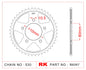 Sprocket Rear RK-B6067-44 will become B6600 JTR1334 Afam 10605