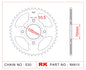 Sprocket Rear RK-B6815-38 JTR278 Afam 10401