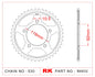 Sprocket Rear RK-B6832-41 JTR1493 Afam 16900