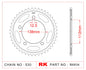 Sprocket Rear RK-B6834-43 JTR302 Afam 10508