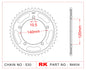 Sprocket Rear RK-B6839-43 JTR1800 Afam 86603