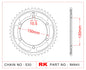 Sprocket Rear RK-B6840-47 JTR859 Afam 12801