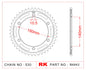 Sprocket Rear RK-B6842-49 JTR502 Afam 16701
