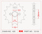 Sprocket Front RK-C2120-12 JTF563 AFAM 27100-12
