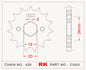 Sprocket Front RK-C3002-14 JTF264 Afam 26200 18mm spline