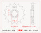 Sprocket Front RK-C3025-15 JTF410 Afam 22205