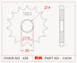 Sprocket Front RK-C3038-20 JTF558 Afam 21202