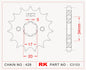 Sprocket Front RK-C3123-14 JTF1264