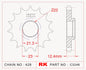 Sprocket Front RK-C3246-15 JTF1594 Afam 21311 JTF1594