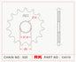 Sprocket Front RK-C4019-13 JTF565 Afam 27500