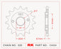 Sprocket Front RK-C4024-15 JTF1322 Afam 20314
