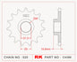 Sprocket Front RK-C4086-15 JTF577 Afam 21504