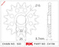 Sprocket Front Grooved RK-C4158-14-Q8 JTF1901 Afam 73301 Supersprox CST 1901-14