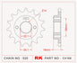 Sprocket Front RK-C4166-15 JTF736 Afam 52604