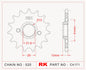 Sprocket Front RK-C4171-14 JTF308 Afam 20509 - Special Order