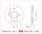 Sprocket Front RK-C4208-14 JTF281 Afam 20500