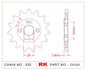 Sprocket Front RK-C4332-14 JTF327 Afam 20305