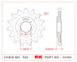 Sprocket Front RK-C4394-13 JTF284 CST-284-13