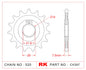 Sprocket Front RK-C4397-16 JTF1536 Afam 21601
