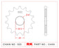 Sprocket Front RK-C4455-17 JTF1185