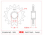 Sprocket Front RK-C4461-15 JTF1373 Afam 20617