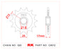 Sprocket Front RK C4512-15 JTF1299 JTF1381 AFAM 20407