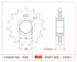Sprocket Front RK-C5061-17 JTF1904 Afam 61800
