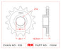 Sprocket Front RK-C5206-14 JTF741 Afam 52613