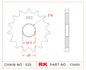 Sprocket Front RK-C5455-17 JTF1186
