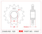 Sprocket Front RK-C5527-19 JTF405 Afam 61602