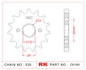 Sprocket Front RK-C6180-18 JTF 513-18 Afam 24500 (JTF566) 530 pitch
