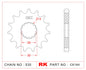Sprocket Front RK-C6184-19 JTF1180 Afam 88800